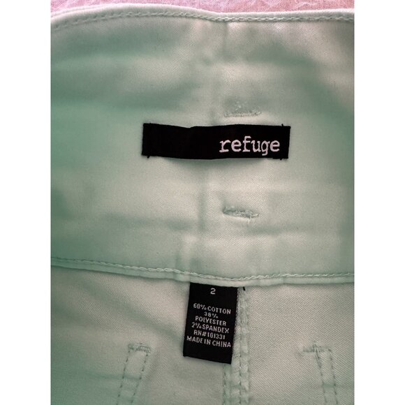 🌵4/$25 NWT Refuge Women's Size 2 Shorts‎ Mint Green Stretch High Rise Preppy - Picture 4 of 8